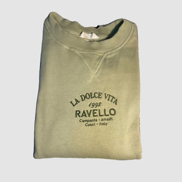 Sage green h&m crewneck hoodie - Picture 2 of 2